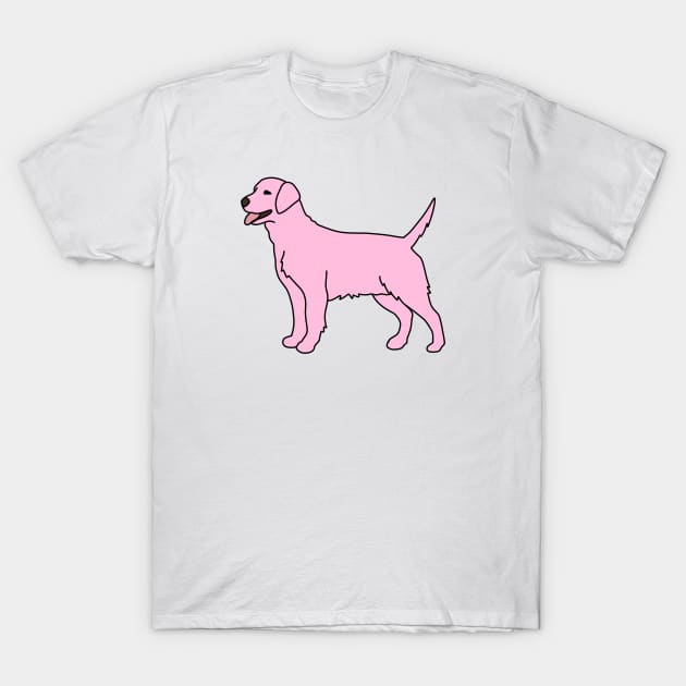 Pink Labrador T-Shirt by Kelly Louise Art